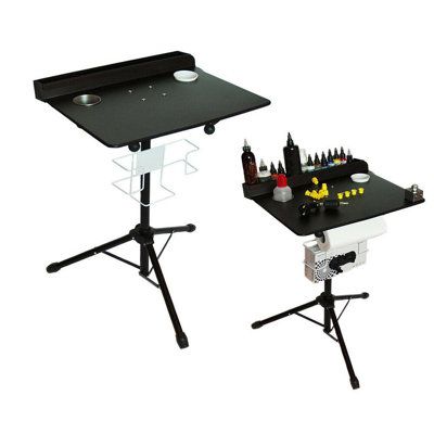 Tattoo Mobile Work Station Stand Portable Adjustable Tattoo Desk Table 61-107cm | Inbox Zero Tattoo Mobile Work Station Stand Portable Adjustable Tattoo Desk Table 61-107Cm in Black, Size 42.1 H x 18.5 W x 13.0 D in | Wayfair Tattoo Workstation, Mobile Tattoo, Adjustable Height Workbench, Tattoo Table, Portable Furniture, Black Desktop, Adjustable Height Table, Inbox Zero, Work Station