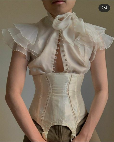 Haute Couture, Couture, Baroque Aesthetic Fashion, Sheer White Shirt, Fashion Design Patterns, Aesthetic Outfit Ideas, Embroidery Suits Design, 가을 패션, Modern Outfits