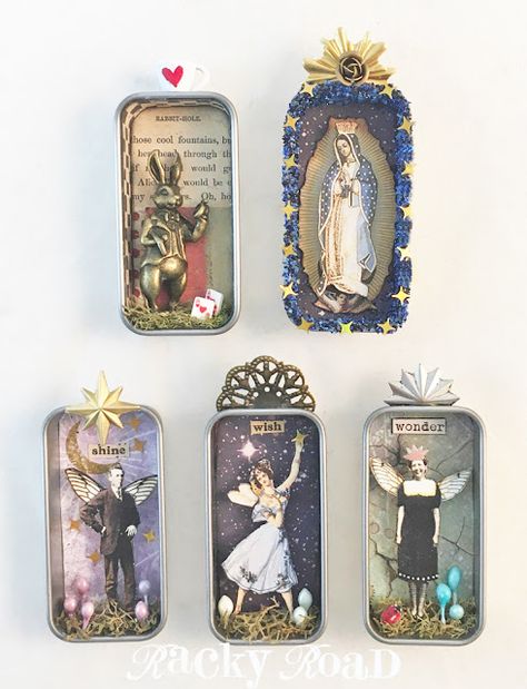 Ballerina Fairy, Apoxie Sculpt, Mounting Putty, Shrines Art, Tin Star, Altoids Tins, Altered Tins, Rabbit Charm, Images Of Mary