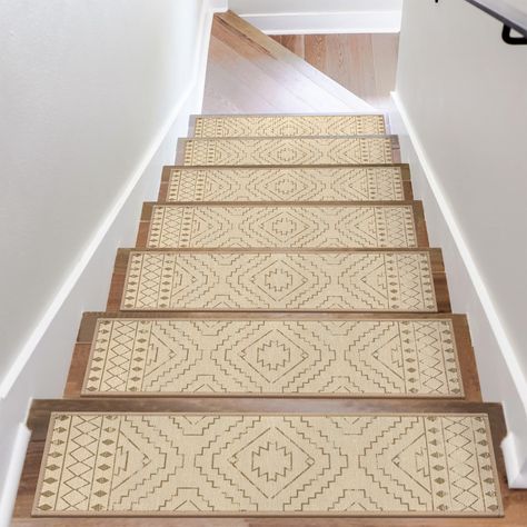 PRICES MAY VARY. Non-Slip Stair Mat: Using our anti-slip peel and stick stair treads, you don't need to purchase another tape or adhesive. It can stick to wooden, tile, and marble surfaces tightly, stay put and stay in place. The self-adheive layer can be sticked and resticked for many times and will stay sticky even after machine wash. Easy to Install, No Residue: Just clean and dry the stairs, peel off the backing, and stick the stair tread rugs on steps. Our unique non-skid self-adhesive mate Pine Stair Treads, Redo Stairs, Wood Stair Treads, Tile Stairs, Stair Tread Rugs, Stair Mats, Carpet Stair Treads, Stair Carpet, Wood Steps