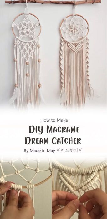 Lovely DIY Dream Catcher Macrame Free Tutorial Ideas - Carolinamontoni.com Mandalas, Dreamcatcher Tutorial, Dream Catcher Macrame, Wall Hanging Crochet, Diy Dream Catcher, Diy Macrame Wall Hanging, Making Dream Catchers, Diy Dream Catcher Tutorial, Dream Catcher Patterns