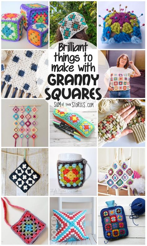 What To Make Out Of Crochet Squares, Stuff To Do With Granny Squares, Amigurumi Patterns, Things To Make Using Granny Squares, Things Made From Granny Squares, Make With Granny Squares, Things To Do With Crochet Squares, Granny Square Things To Make, Best Granny Square Patterns
