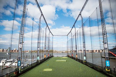 Here are America's best golf driving ranges Home Bowling Alley, Golf Driving Range, Chelsea Nyc, Golf Range, Club Chelsea, Golf Academy, New York Vacation, Golf Simulators, Best Golf Courses
