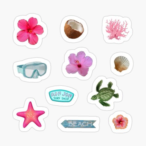 Get my art printed on awesome products. Support me at Redbubble #RBandME: https://www.redbubble.com/i/sticker/Beach-summer-coconut-girl-sticker-pack-set-by-ElixerStudios/160587832.EJUG5?asc=u Printable Stickers Preppy, Sun Aesthetic Sticker, Beach Scrapbook Stickers, Cute Ideas For Stickers, Preppy Summer Stickers, Stickers Printable Animals, Beach Stickers Instagram, Beach Aesthetic Stickers, Cute Beach Stickers