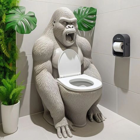 Unleash the Wild in Your Bathroom with These Animal-Shaped Toilets Unusual Toilets, Crazy Bathrooms, Cool Toilets, Birthday Sleepover Ideas, Toilet Art, Unusual Furniture, Playful Decor, Interior Design Drawings, Bathroom Furnishings