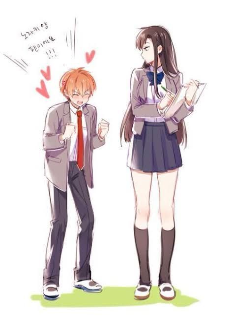 Yandere Females X Male Reader - Yandere Tall GF X Shy Male Reader - Wattpad Anime Tall Woman, Taller Girlfriend Anime, Short Boy Tall Girl Couple, Tall Anime Woman, Tall Gf And Short Bf Anime, Tall Girl And Short Guy, Short Guys With Tall Girlfriend, Tall Girl X Short Guy, Tall Girl Short Guy Manga