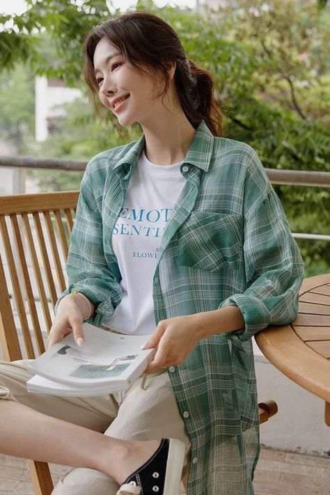 Korean Shirts Korean Fashion Korean Style Women’s Shirts Blouses Summer Outfit Ideas Korean Shirts, Shirts Korean, Korean Shirt, Korean Style Women, Korean Shorts, Plaid Shirt Women, Shirt Outfit Women, Plaid Shirts, Summer Outfit Ideas