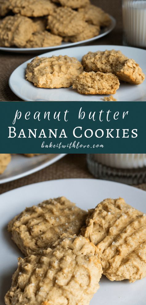 Essen, Peanut Butter Banana Recipes, Peanut Butter Banana Cookies, Cookies Banane, Banana Cookie Recipe, Easy To Make Cookies, Healthy Food Menu, Banana Cookies, Lean Belly Juice