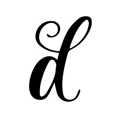 Lowercase D Tattoo, D Cursive, D In Cursive, Cursive D, Cursive S, D Tattoo, Taper Design, Cursive Letters, Letter D