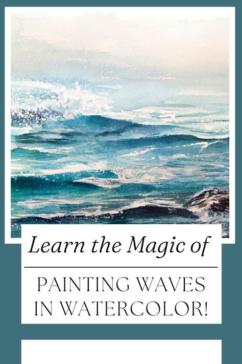 Ever dreamt of capturing the beauty of waves with watercolors? Dive into the artistic realm with Kelogsloops as your guide! This tutorial is a wave-painting adventure designed especially for beginners, offering simple techniques that make watercolor waves a breeze. Kelogsloops, the creative mastermind, leads you step by step, ensuring an easy and enjoyable painting experience. These techniques not only bring waves to life but also arm you with skills for your future projects... Watercolor Ocean Waves Tutorial, How To Paint Watercolour Seascapes, Painting Waves Watercolor, Watercolor Wave Painting, Painting Water With Watercolors, Watercolor Water Tutorial, Watercolor Waves Tutorial, Watercolor Art Lessons Tutorials, Water Watercolor Painting