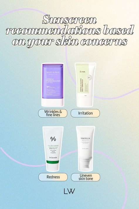 Korean sunscreen recommendations based on your skin concerns from LW's Skincare Experts 💖 Korean Sunscreen, Daily Sunscreen, Physical Sunscreen, Chemical Sunscreen, Sunscreen Spf 50, Sunscreen Moisturizer, Best Sunscreens, Skin Complexion, Sun Cream
