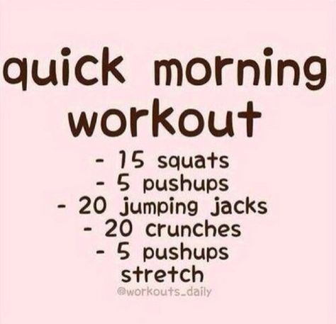 Quick morning workout Korean Diet Plan, Quick Morning Workout, Workout Morning, Motivasi Diet, Workouts For Teens, Trening Fitness, Trening Abs, Makanan Diet, Start Losing Weight