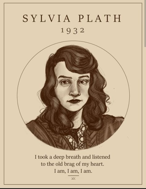 Sylvia Plath Drawings, Women In Literature, Silvia Plath, Beat Poetry, Female Poets, Scrap Books, Book Fanart, Woman Authors, Poetic Words