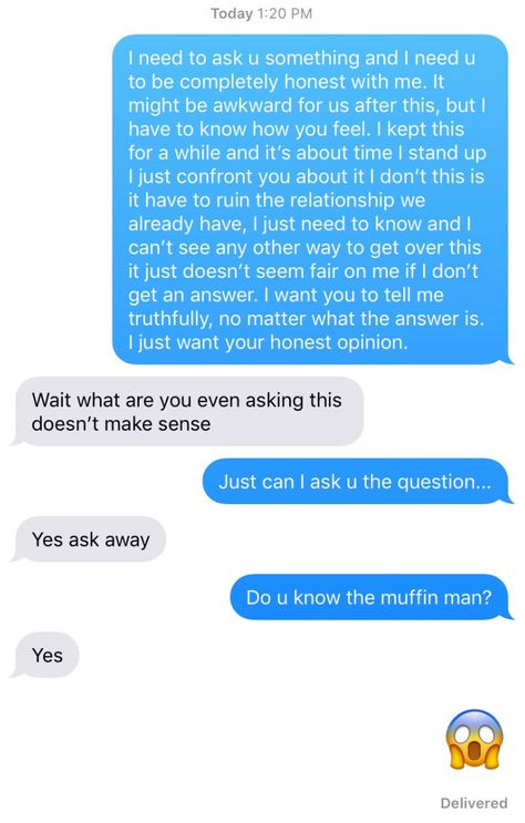 Muffin Man Pranks! (Actual text between friends)  #DidYouKnow  #Died  #Memes #textprank #muffinman #funnymemes #funny #funnytexts #texts Funny Pranks Over Text, Pranks On Friends Texting, Funny Texts To Text Your Friends, Funny Texts Pranks On Friends, Pranks Text Messages Friends, Funny Text Pranks To Do On Friends, Funny Prank Texts Friends, Pranks Ideas Over Text, How To Prank Someone Over Text