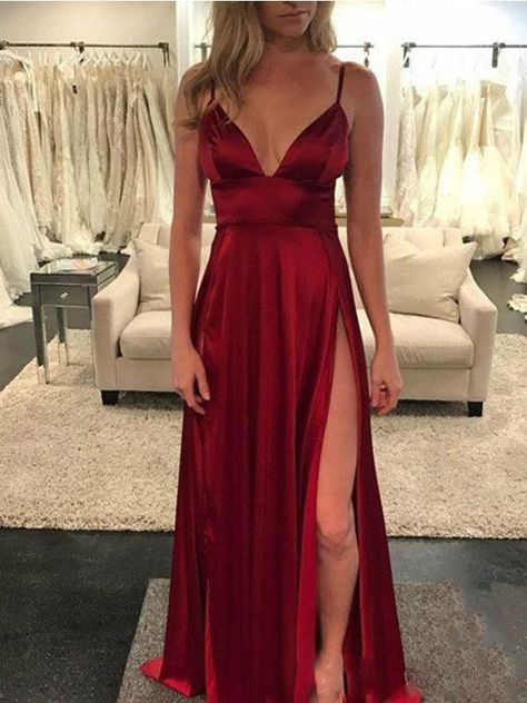 602d1305678a8d5fdb372271e980da6adesc53657970ri Bordeaux, Wine Red Prom Dress, Modest Prom, Sweetheart Prom Dress, Red Prom, A Line Prom Dresses, Vestidos Prom, Red Prom Dress, Stretch Satin