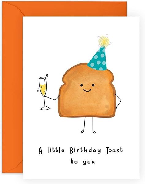 Friend Birthday Card - Funny Birthday Cards for Women - 'A Little Birthday Toast' For Mum Dad Grandpa Nana - Him Her - Sister Birthday Card - Comes With Stickers - By Central 23 : Amazon.ca: Office Products Diy 40th Birthday Card, Funny Birthday Cards For Women, Grandpa Birthday Card, Birthday Toast, Cards For Women, Anniversary Cards For Boyfriend, Cards For Men, Friend Birthday Card, Pop Up Greeting Cards