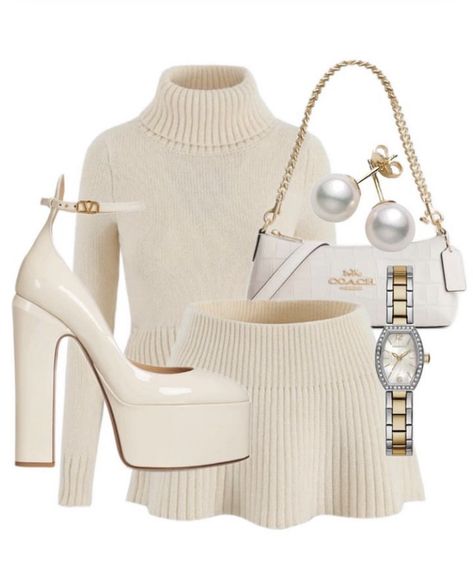 Luxury outfits Daily Outfit Ideas, Knit Sets, Cute Winter Outfit, Zara Heels, Classy Girl, Modieuze Outfits, Elegantes Outfit, Mein Style, Looks Chic