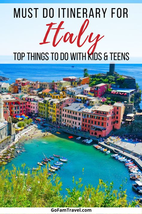 Cinque Terre, Italy With Kids Itinerary, Italy Family Vacation, Italy With Teens, Italy Itinerary 10 Days, Italy Travel Itinerary, Spring Europe, Food Italy, Visit Rome