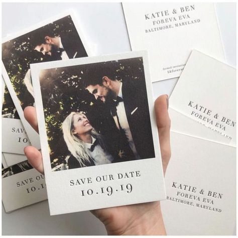 Aug 25, 2020 - Love the Polaroid-inspired ‘Save The Date’ idea, created by @swellpress Save The Date Pictures, Date Idea, Hari Valentine, Future Wedding Plans, Wedding Mood Board, Wedding Goals, Save The Date Invitations, Wedding Mood, Wedding Wishes