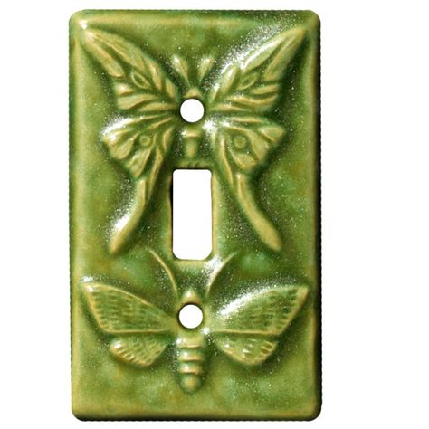 Ceramic Art Moth & Butterfly Single Toggle Light Switch Cover Plate Clay Gifts, Moth Butterfly, Light Clay, Polymer Clay Gifts, Art Bowls, Toggle Light Switch, Cup Art, Light Switch Plate Cover, Light Switch Cover