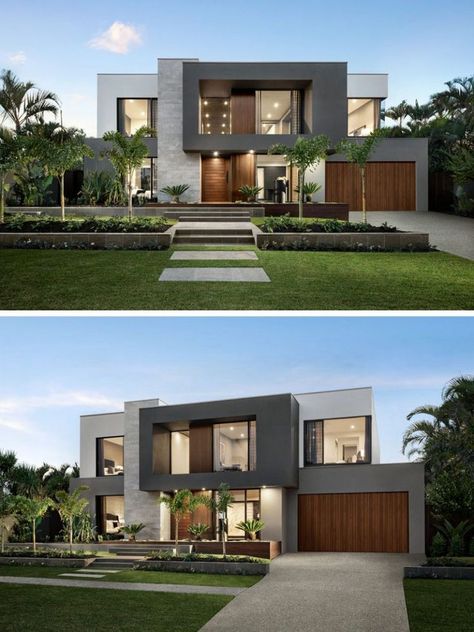 15 Extravagant Dream Houses That Are Worth Seeing Small Modern House Exterior, Rumah Moden, Hiasan Dalaman Rumah, Home Designs Exterior, Pelan Rumah, Eksterior Modern, Australia House, Latest House Designs, Small Modern Home