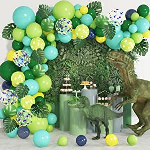 Boy Party Balloons, Dinosaur Theme Party Decorations, Jungle Safari Theme, Boys Birthday Party Decorations, Green Balloons, Dinosaur Party Decorations, Dinosaur Birthday Party Decorations, Dinosaur Party Supplies, Dinosaur Balloons