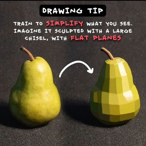 Drawing Photo Reference, Pear Drawing, Value Drawing, Drawing Basics, Value Painting, Color Theory Art, Drawing Photo, Pear Art, Art Advice