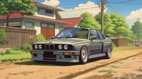 Studio Ghibli inspired Desktop wallpaper of a BMW M3 E30 16:9 aspect ratio (AI Generated) Tags: Anime, Totoro, Princess Mononoke, 4K wallpaper, Grave of the Fireflies, Spirited Away, Car wallpaper, BMW M3 E30, Forza, Asseto Corsa Bmw Wallpapers Desktop, Ipad Car Wallpaper, Pc Wallpaper Car, Jdm Wallpaper Desktop, Car Pc Wallpaper, Bmw Pc Wallpaper, Car Wallpaper Bmw, 16:9 Backgrounds, Cool Wallpapers For Laptop