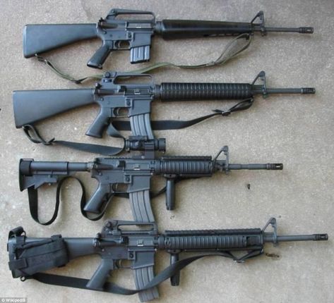 The M16 rifle has resulted in numerous variants since it was adopted in the Vietnam War. The M-4 carbine (second from bottom) is currently used by soldiers in Afghanistan Arsenal Fc, General Motors, Arsenal, New York Times, Google Search