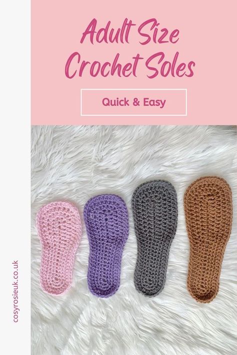 Free Crochet Sole Pattern for Adults Size 3-12 Mens Slippers Crochet Pattern, Crochet Boots Free Pattern, Mens Slippers Crochet, Crochet Slippers Adult Free Pattern, Crochet Sole, Crochet Boots Pattern, Sole Pattern, Crochet Slipper Boots, Knitted Shoes