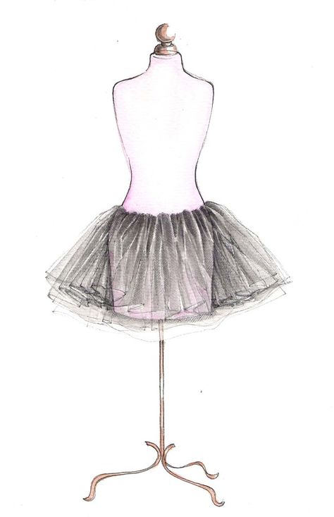 Tulle underskirt by Susanna Spoto, via Behance Croquis, Tulle Dress Sketch, How To Draw Tulle Fabric, How To Draw Tulle, Tulle Dress Drawing, Tulle Drawing, Tulle Clothes, Short Tulle Skirt, Tulle Fashion