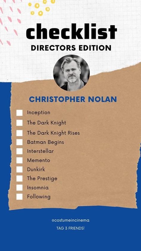 Christopher Nolan Movies Nolan Film, Filmmaking Cinematography, Movie Hacks, Movie To Watch List, Film Photography Tips, Movie Directors, Foreign Movies, Free Films, Film Poster Design