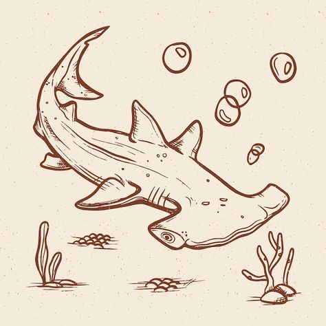 Line Art Animals Drawing, Shark Reference Drawing, Cool Fish Drawings, Simple Shark Doodle, Whale Shark Drawing Sketches, Sea Animals To Draw, Shark Tattoo Design Drawings, Whale Shark Outline, How To Draw Shark