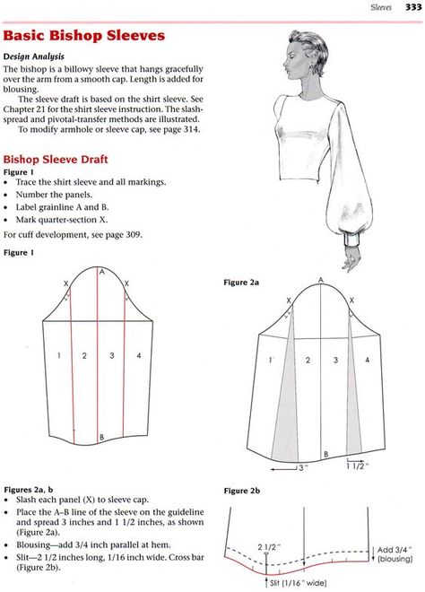 basic bishop sleeves Pattern Drafting, Bishop Sleeve Pattern, Pola Lengan, Projek Menjahit, Sewing Sleeves, Mode Retro, Techniques Couture, Sewing Design, Bishop Sleeve