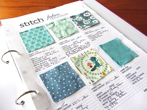 Fabric organisation 2: swatch book Organisation, Diy Fabric Swatch Book, Fabric Swatches Book, Swatch File Ideas Fabric, Diy Swatch Book, Sewing Sample Book, Fabric Swatches Ideas Projects, Fabric Sample Organization, Swatch Book Ideas Fabric