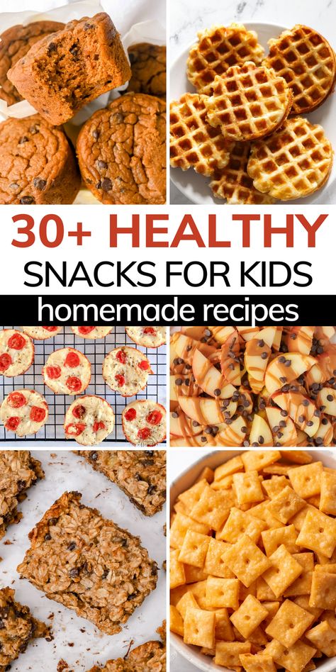 Healthy Homemade Snacks For Kids, Homemade Snacks For Kids, Homemade Snacks Recipes, Snack Ideas For Kids, Healthy Homemade Snacks, Easy Snacks For Kids, Healthy Toddler Snacks, Diy Snacks, Snacks To Make