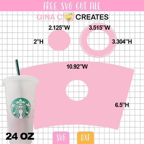 How to make a Custom Starbucks Cup Wrap with Free Template – Gina C. Creates Starbucks Cup Cricut Template, Molde, Starbucks Tumbler Wrap Svg Free, Cup Wrap Size Guide, Starbucks Cup Cricut Svg, Diy Starbucks Tumbler, Starbucks Template Free Printable, Starbucks Logo Svg File Free Cricut, Starbucks Cricut Cup Ideas