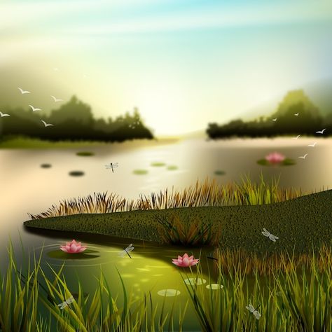Free vector realistic world wetlands day... | Free Vector #Freepik #freevector #wetland #environment-day #world-environment #environmental-protection Graffiti, World Wetlands Day, Day Illustration, Environmental Protection, Free Vector, Graphic Resources, Vector Free, Clip Art