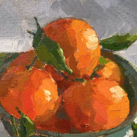 Clare Bowen Art - Plein Air on Instagram: "I’ve been saving this Clementine painting as it’s now in the @modernimpressionistmag as a demo article! Showing each stage of how I painted it. It’s a great magazine worth a look… 🧡 * * #modernimpressionistmag #demopainting #clementines #clementinepainting #citruspainting #citrus #🍊 #stilllifepainter #stilllifepainting #stilllfe #britishart #penzance #cornwall #interiordesign #newlyn #artist #oilpainting #cornishart #impressionistart #allaprima #painting #paintings #fineart #instaart #artlover #artlover🎨 #paintingfromlife #clarebowenartiststilllife" Clare Bowen, Penzance Cornwall, Leaf Bowl, Leaf Bowls, Vine Leaves, Impressionist Art, British Art, Still Life Painting, Insta Art