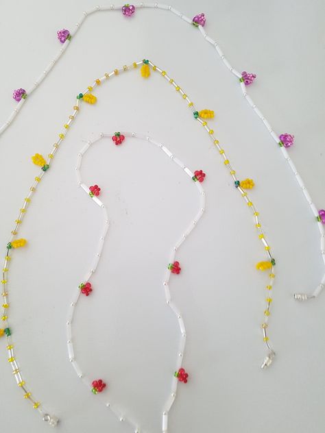 Seed Bead Necklace Cherry, Lemon Bead Bracelet, Fruit Beads Bracelet, Beaded Necklace Fruit, Fruit Beaded Bracelet Tutorial, Beaded Necklace Colorful, How To Make Cherry Bead Necklace, Beaded Fruit Bracelet, Grape Beads Tutorial