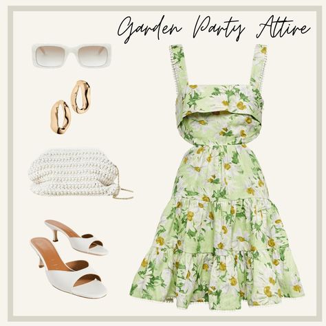 10 Garden Party Attire Outfit Ideas - the daily glimmer Garden Party Outfits, Garden Party Attire, Garden Party Outfit, Daisy London, Party Attire, Garden Party Dress, Pastel Outfit, Garden Party Wedding, White Heels