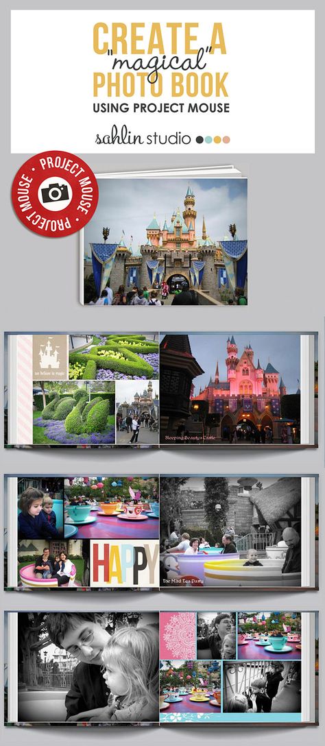 Create a Magical Disney Photo Book using Project Mouse Disney Photo Book, Disneyland Scrapbook, Shutterfly Photo Book, Photo Book Inspiration, Disney Project Life, Autograph Book Disney, Authentique Paper, Project Life Album, Disney Photo Ideas