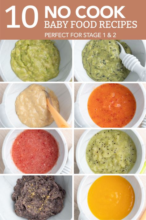 From delicious fruit blends to protein-packed combinations, these 10 no-cook baby food recipes are not only easy to prepare but also packed with essential vitamins and minerals. Say goodbye to the stove and oven, and say hello to hassle-free feeding options for your baby. #babyfood #baby #puree Stage Two Baby Food Recipes, Meat Puree For Baby Recipes, Spinach Puree Baby Food, Baby Purees Stage 1, Baby Pouch Recipes, Baby Puree Recipes Stage 2, Baby Puree Combinations, Toddler Food Pouch Recipes, Meat Puree For Baby