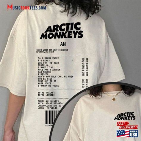 Arctic Music Lyrics T-Shirt Monkeys 2023 North America Tour Dates Sweatshirt Concert Tee Unisex Check more at https://musictourtees.com/product/arctic-music-lyrics-t-shirt-monkeys-2023-north-america-tour-dates-sweatshirt-concert-tee-unisex/ Basic Tshirts, Do I Wanna Know, Snap Out Of It, Dance Shirts, Graphic Tshirt Design, Apparel Merchandising, Club Shirts, Concert Tees, Concert Tshirts