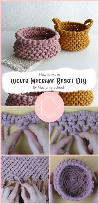 Macrame Basket Wall Hanging Diy, Macrame Wall Hanging Basket, Diy Macrame Rug Tutorial, Diy Macrame Pot Holder, Making Baskets Ideas, Popular Macrame Items, 4mm Macrame Cord Projects, Macrame Office Decor, Macreme Gifts