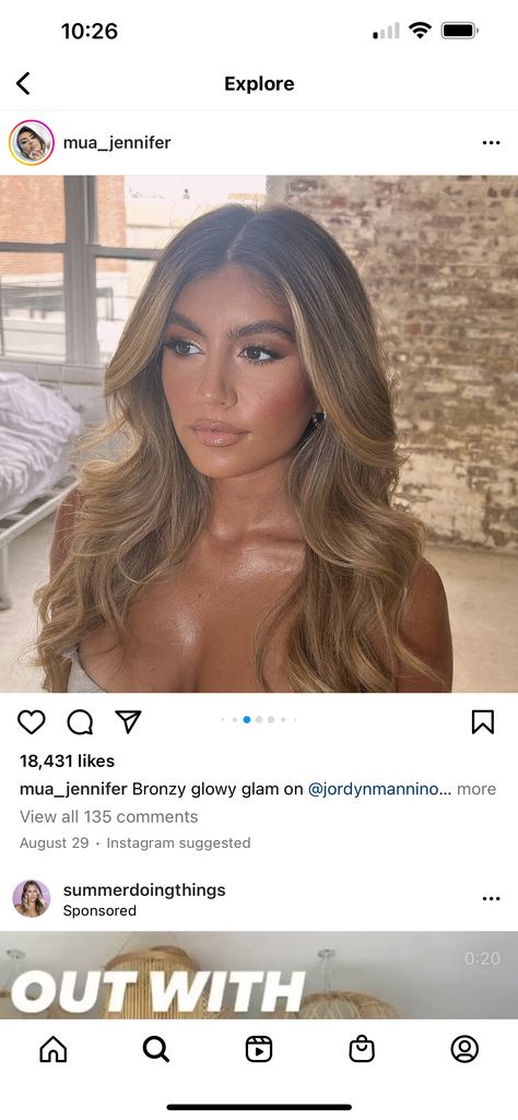 Green Eyes Glam Makeup, Summer Bronzed Makeup, Natural Prom Makeup Green Eyes, Dewy Gold Makeup Look, Golden Bronze Makeup Look, Bronzey Glowy Make Up Brown Eyes, Bronze Summer Makeup Glow, Prom Makeup Glowy Natural, Full Glam Bronze Makeup