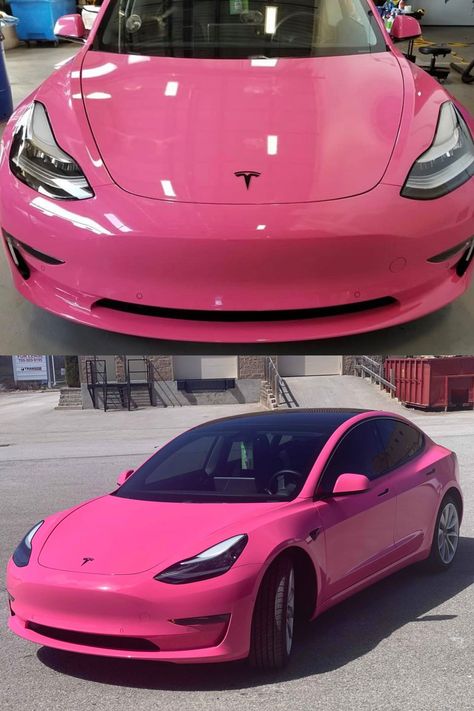 Tesla News Tesla Model X Pink, Pink Tesla Car Aesthetic, Pink Tesla Model 3, Tesla Model 3 Pink, Pink Tesla Aesthetic, Pink Tesla Car, Cute Tesla, Tesla Car Luxury, Tesla Colors