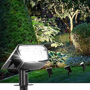 Solar Spot Lights Outdoor, Solar Yard Lights, Solar Spot Lights, Landscape Spotlights, Solar Landscape, House Garage, Yard Lights, Spot Lights, Outdoor Lighting Landscape