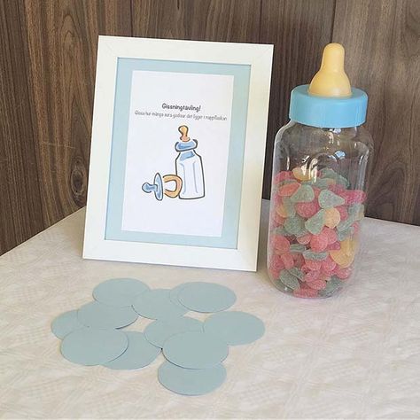 Guess How Many Sweets Idea for Baby Shower Baby Shower Guessing Game, Baby Shower Game Prizes, Elephant Baby Shower Boy, Baby Shower Souvenirs, Baby Shower Bbq, Dinosaur Baby Shower, Fun Baby Shower Games, Fun Baby, Halloween Baby Shower