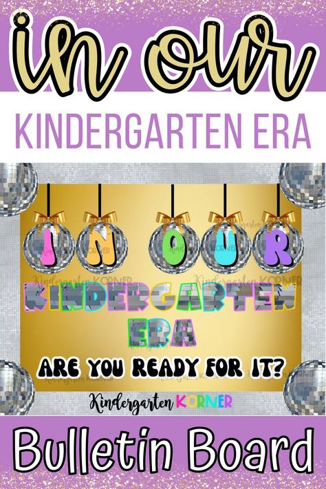 Looking for back to school kindergarten bulletin board ideas? This one is for my fellow Kindergarten Teachers who love a Taylor Swift / Swifties themed bulletin board! In Our Kindergarten Era Bulletin Board will be the perfect bulletin board for the beginning of the school year in kindergarten May Bulletin Board Ideas Kindergarten, In Our Kindergarten Era Board, Beginning Of The Year Kindergarten Bulletin Boards, Eras Bulletin Board Ideas, Taylor Swift Eras Bulletin Board, In My Kindergarten Era, Taylor Swift Bulliten Board, Eras Bulletin Board, Era Bulletin Board